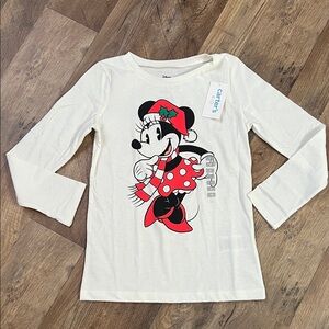 NWT Carter's Disney Christmas Minnie Mouse Long Sleeve shirt sz 7